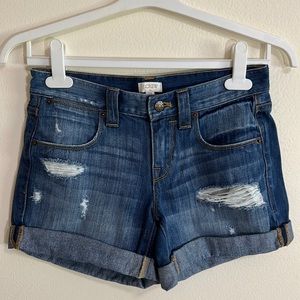 J. Crew Denim Rolled Cuff Jean Shorts | Size: 24